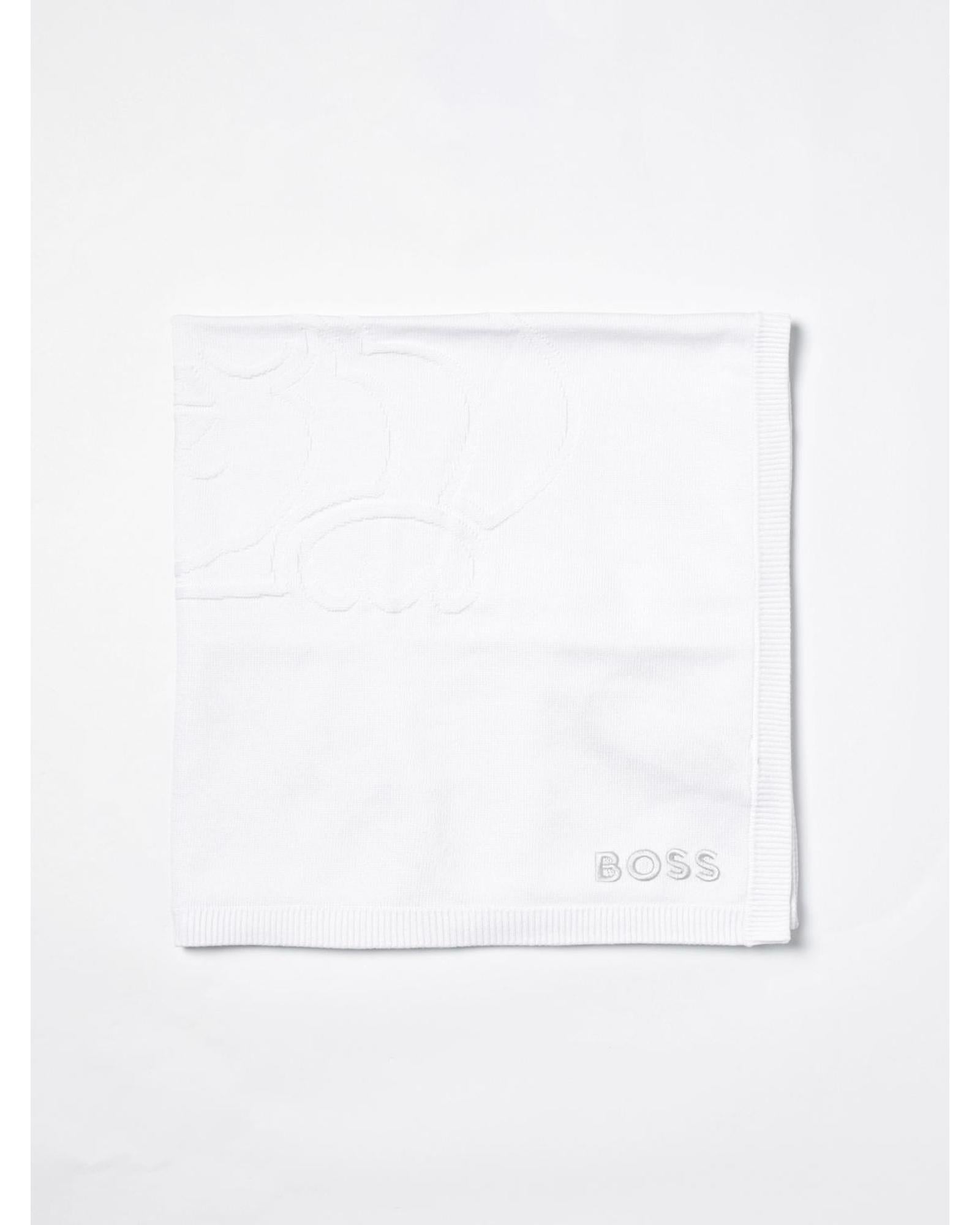 Boss Baby Knit Blanket Emed Logo Kids White Blankets & Throws