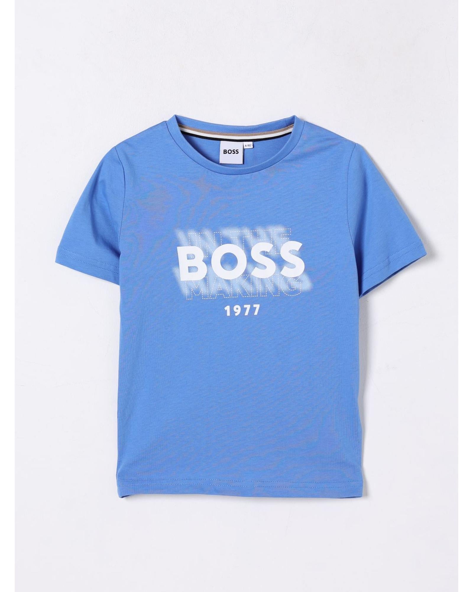 Boss 1977 Graphic Tee Kids Gnawed Blue T-Shirts