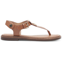 Bennia Womens Embellished Faux Leather Thong Sandals