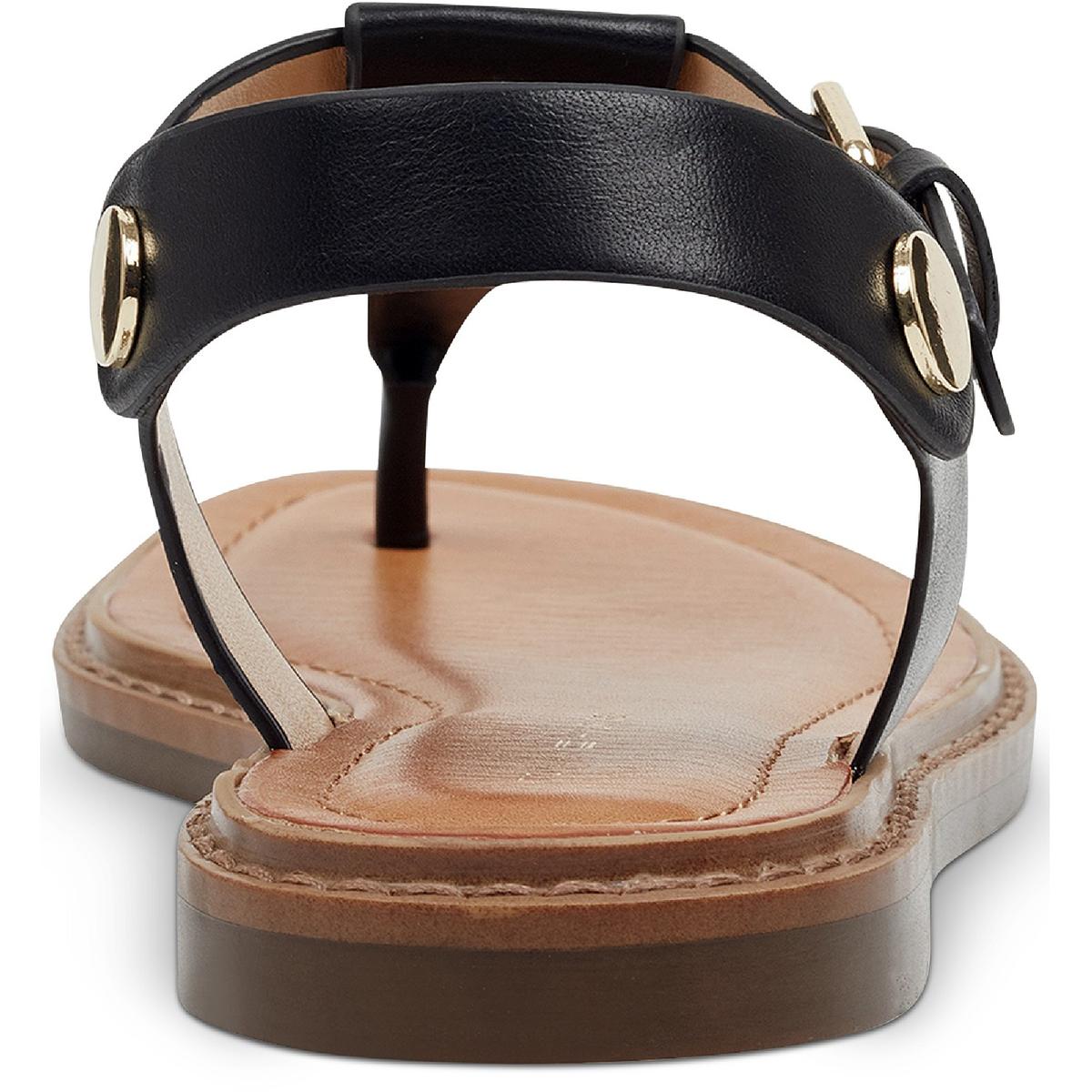Bennia Womens Embellished Faux Leather Thong Sandals