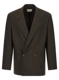 Lemaire Men Tropical Wool Double-Breasted Blazer