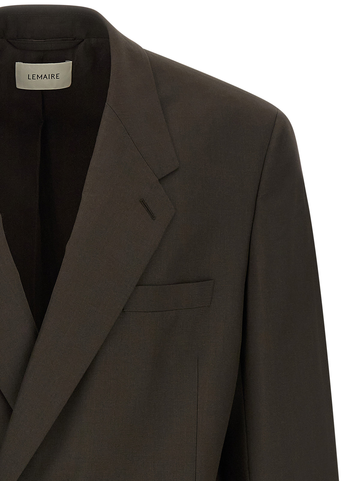 Lemaire Men Tropical Wool Double-Breasted Blazer
