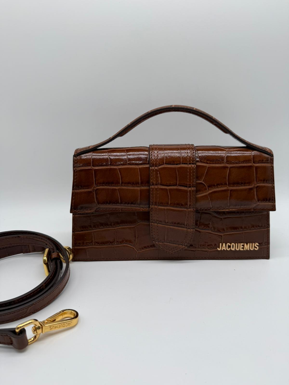 JACQUEMUS JACQUEMUS GRANDE BAMBINO 213BA007 - CROCO BROWN
