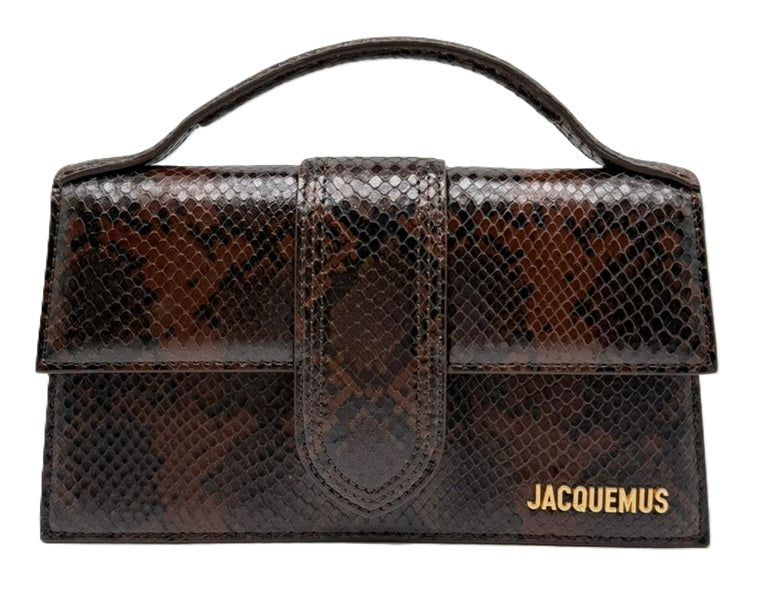 JACQUEMUS JACQUEMUS GRANDE BAMBINO 213BA007 - CROCO BLACK/BROWN