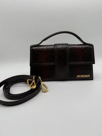 JACQUEMUS JACQUEMUS GRANDE BAMBINO 213BA007 - CROCO BLACK/BROWN