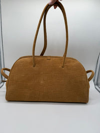 JACQUEMUS JACQUEMUS LE TURISMO LEATHER SHOULDER BAG - SUEDE CAMEL BROWN