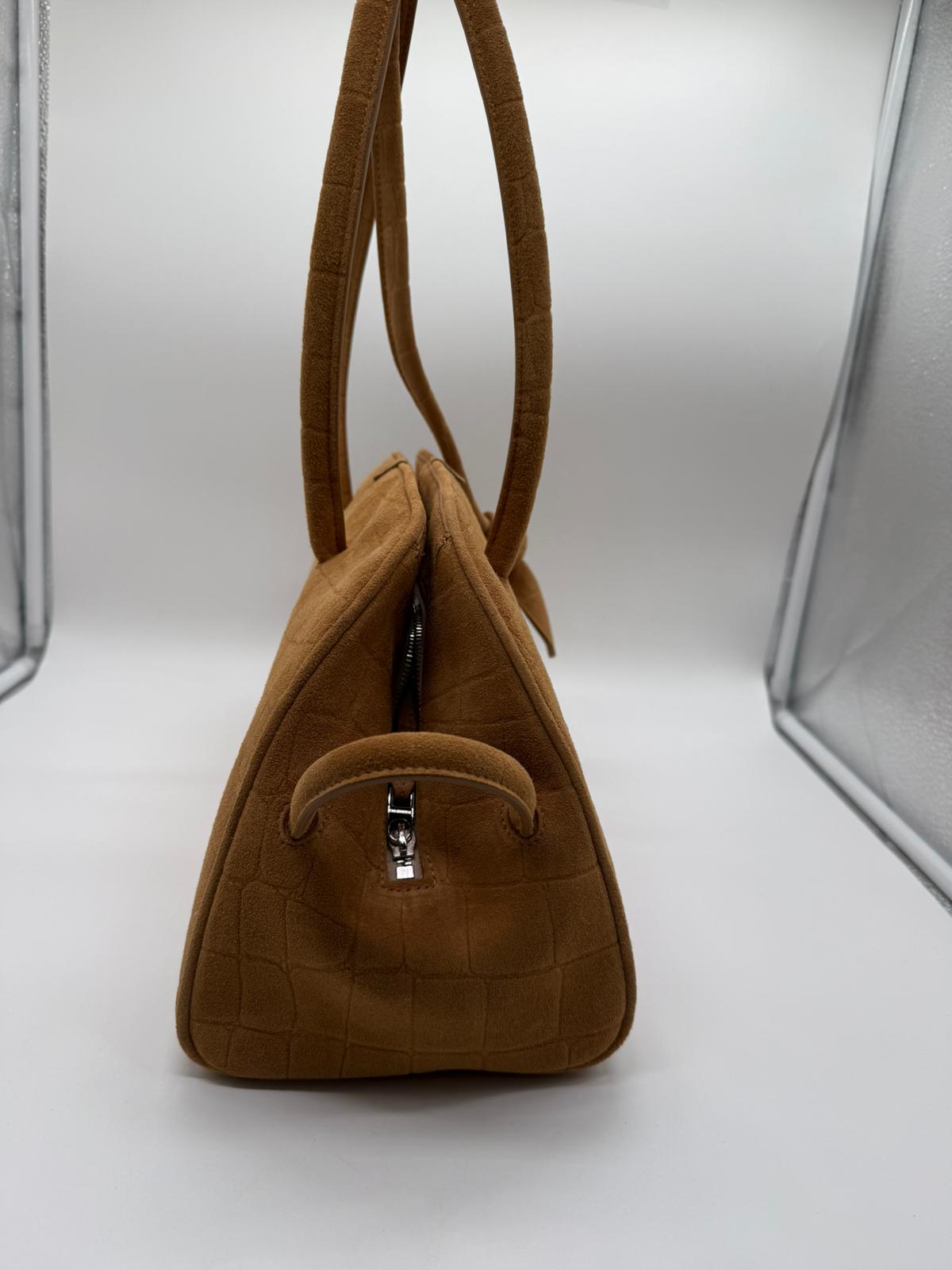 JACQUEMUS JACQUEMUS LE TURISMO LEATHER SHOULDER BAG - SUEDE CAMEL BROWN