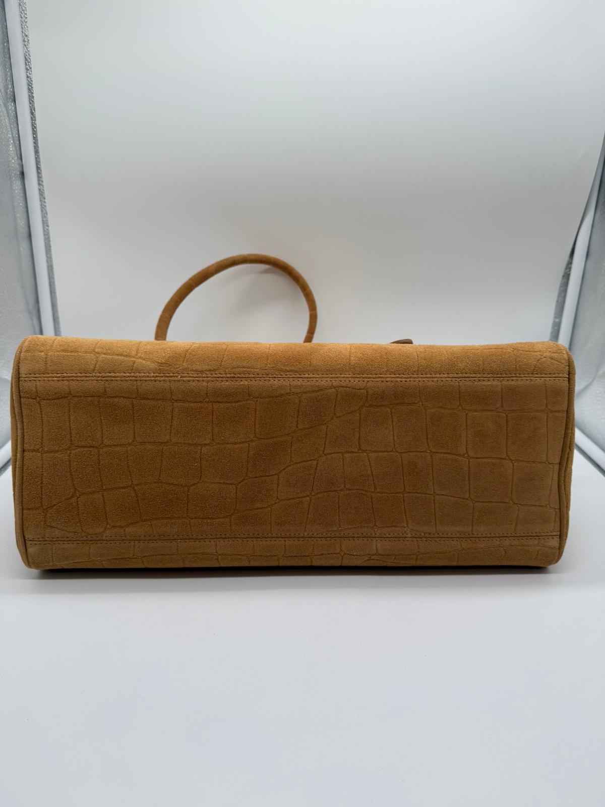 JACQUEMUS JACQUEMUS LE TURISMO LEATHER SHOULDER BAG - SUEDE CAMEL BROWN