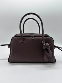 JACQUEMUS JACQUEMUS PICCOLO TURISMO LEATHER SHOULDER BAG - DARK BROWN