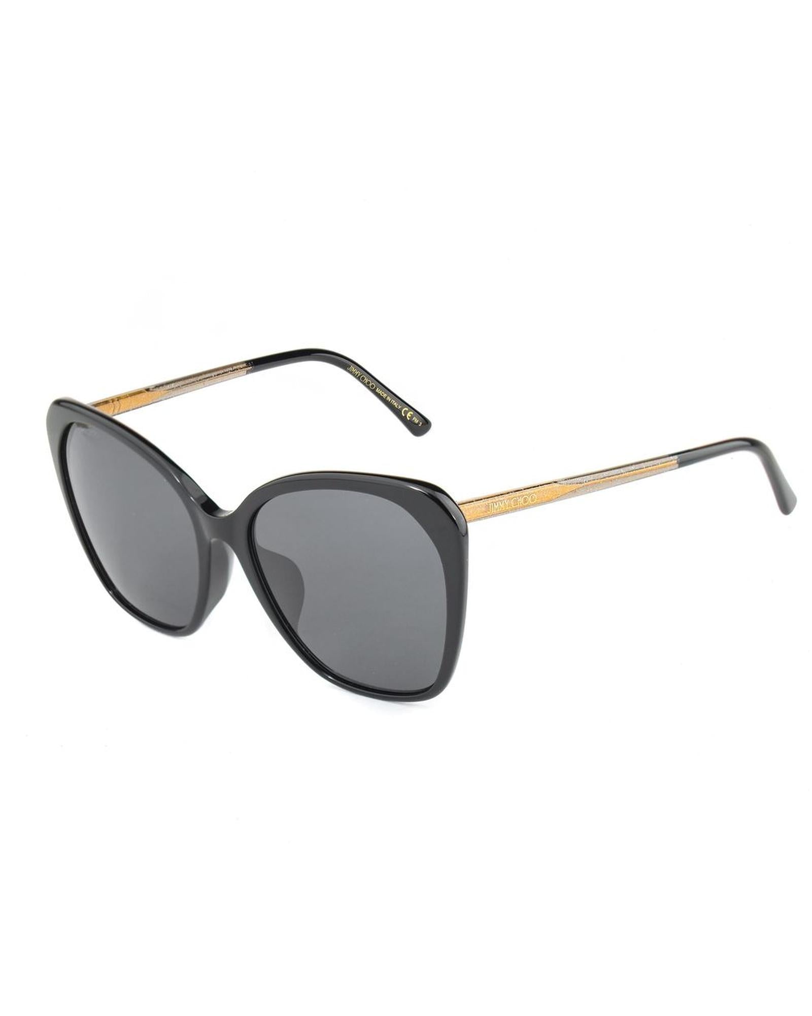 Jimmy Choo ELEFS 807S Cat-Eye Sunglasses Women Black Black