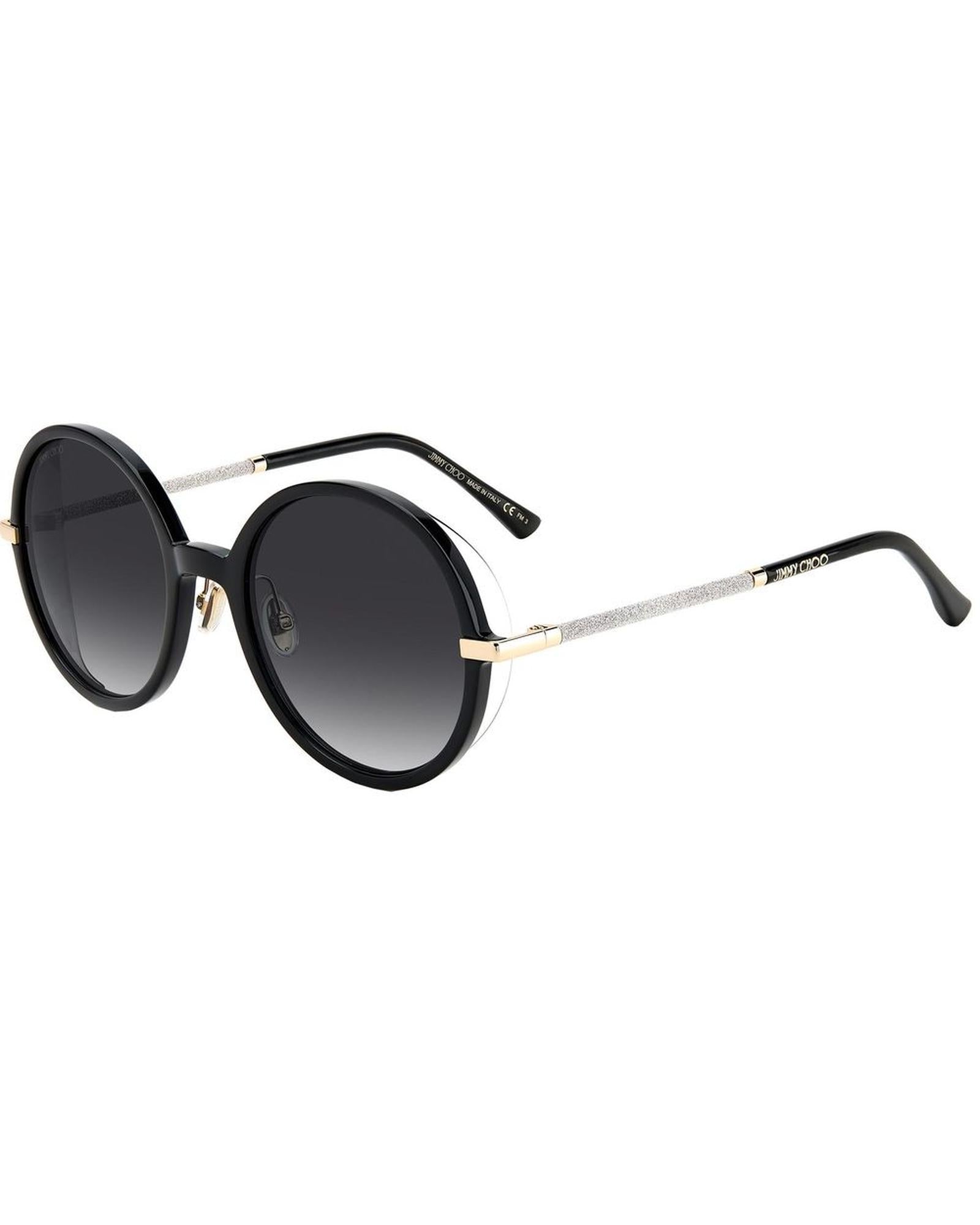 Jimmy Choo Round Sunglasses MAS8079S Women Black