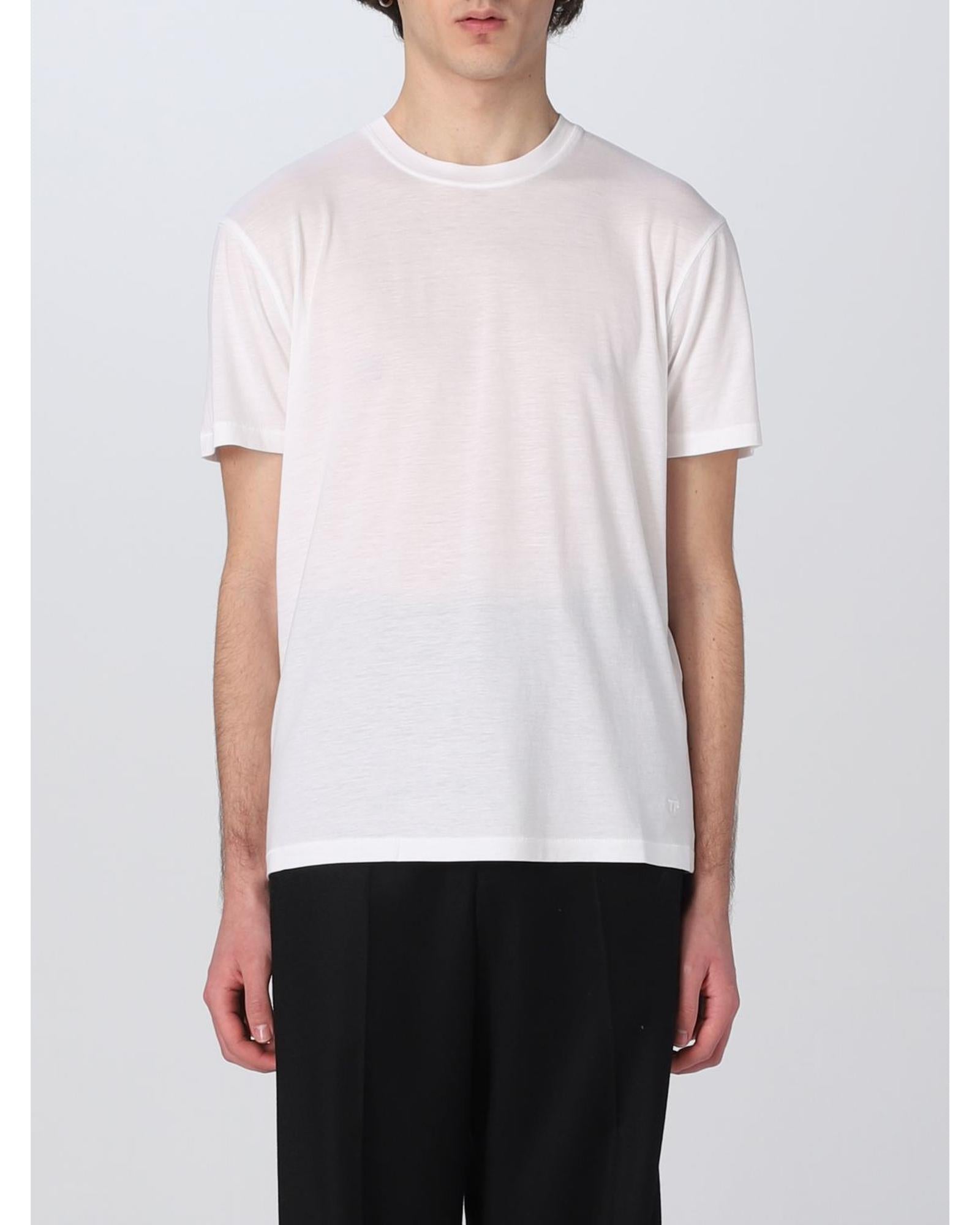 Tom Ford Short Sleeve Crew Neck TShirt Men White T-Shirts