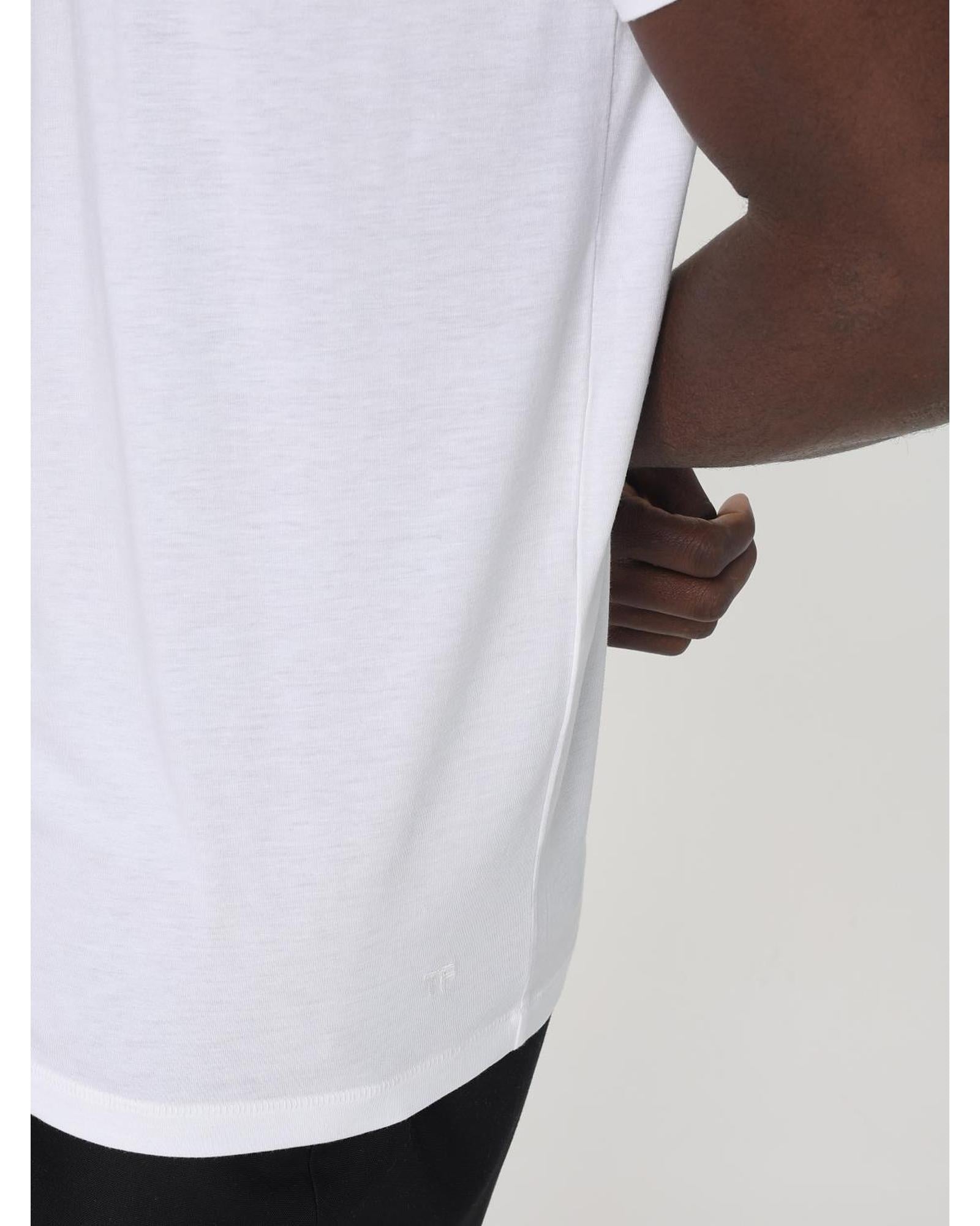 Tom Ford Short Sleeve Crew Neck TShirt Men White T-Shirts