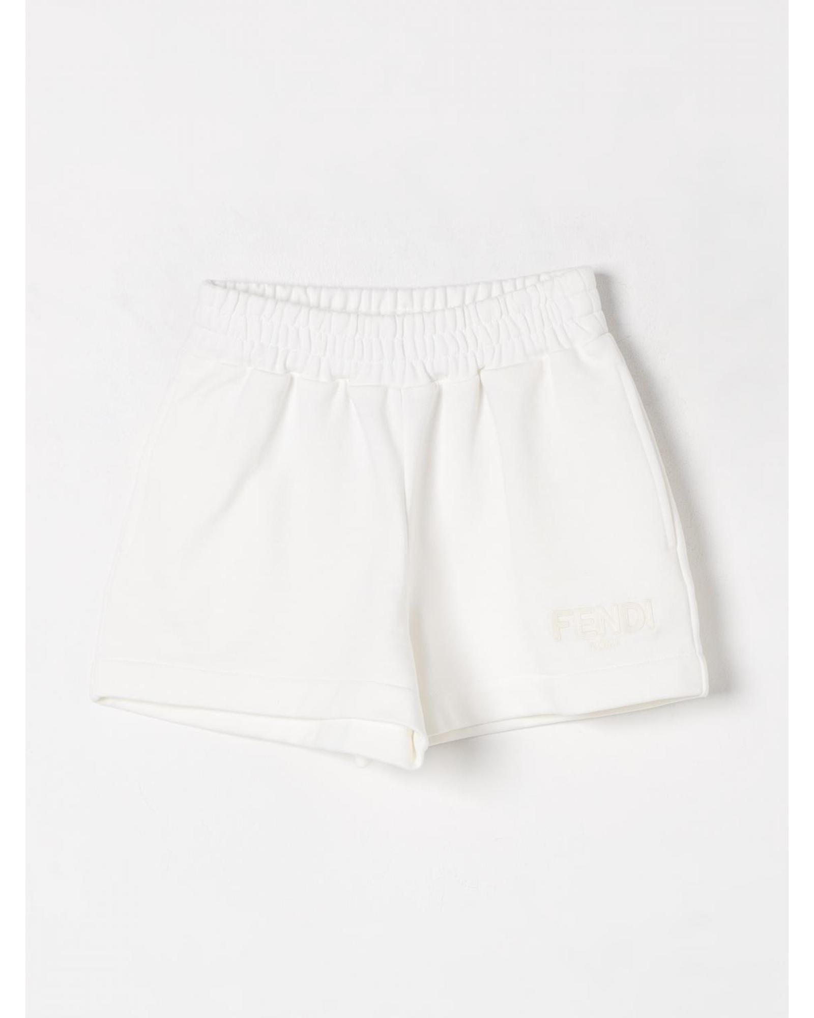 Fendi Shorts Kids White One Size Fits All White