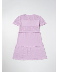 Fendi Knit Eyelet Dress Kids Pink Dresses