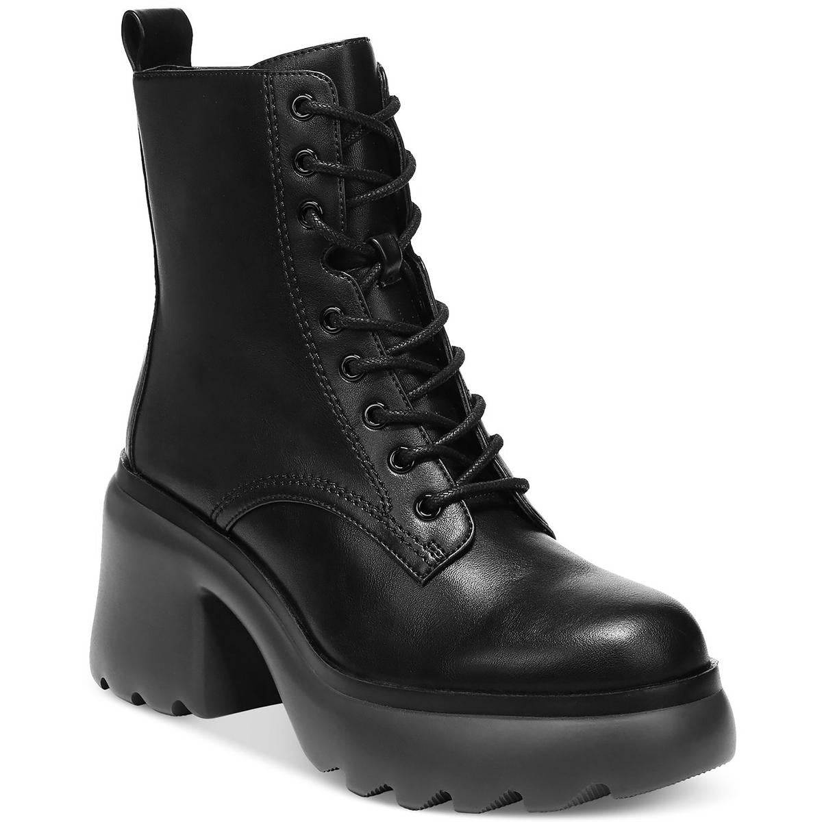Peliican  Womens Faux Leather Lace-Up Booties