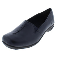 Purpose Womens Faux Leather Loafers 8 Narrow Navy