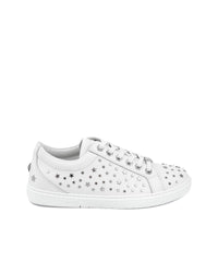Jimmy Choo Norway Star Leather Sneakers Men White