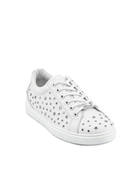 Jimmy Choo Norway Star Leather Sneakers Men White
