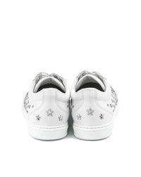Jimmy Choo Norway Star Leather Sneakers Men White