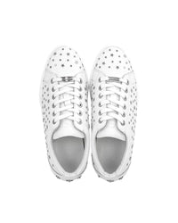 Jimmy Choo Norway Star Leather Sneakers Men White