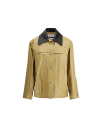 Jil Sander Relaxed Fit Shirt Jacket Model JIJ02SW0012 Women Beige Coats Beige