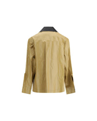 Jil Sander Relaxed Fit Shirt Jacket Model JIJ02SW0012 Women Beige Coats