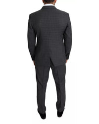 Dolce & Gabbana Checked Suit Classic Fit Men Gray Suits & Blazers