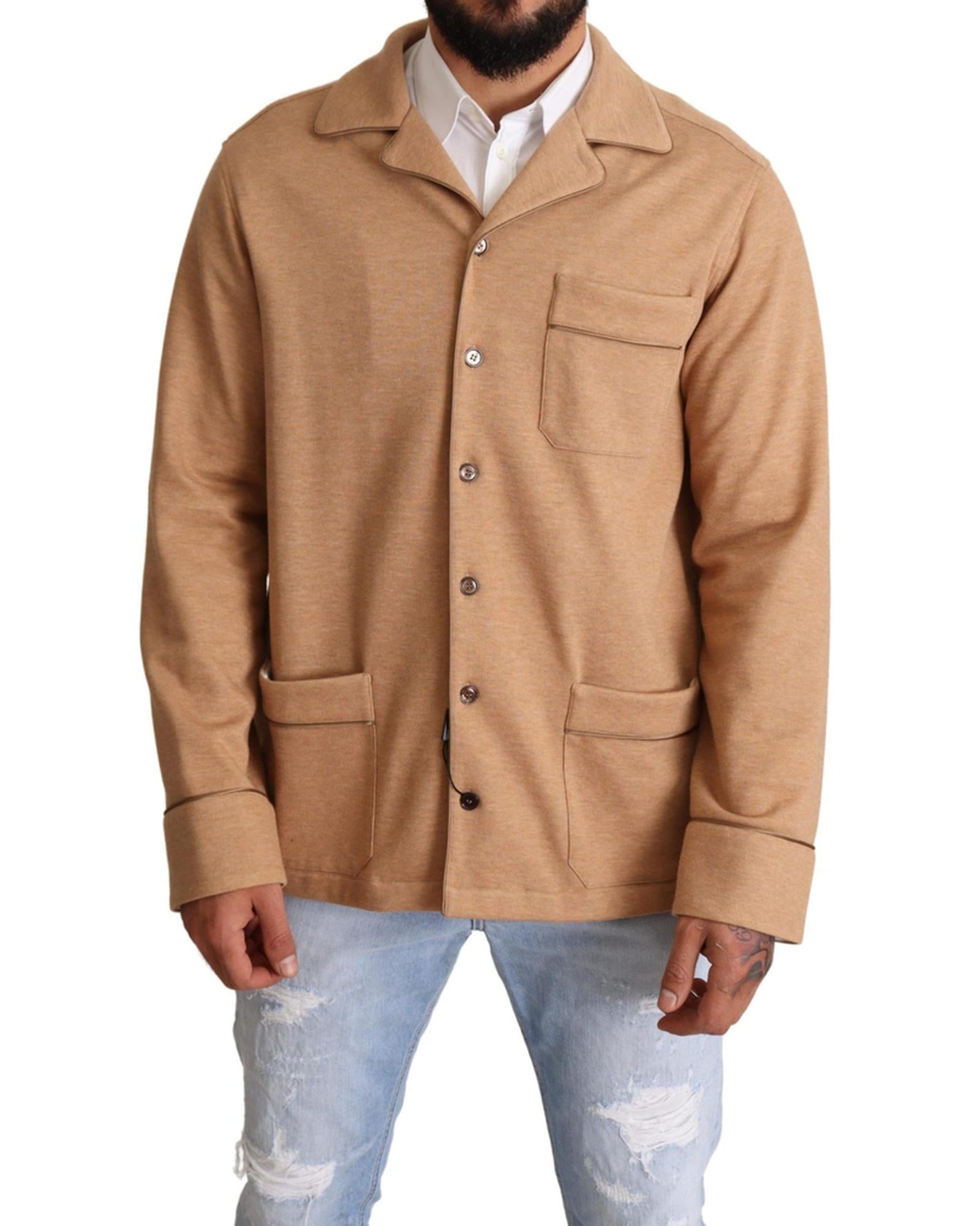 Dolce & Gabbana  Men's Classic Shirt Jacket in Beige