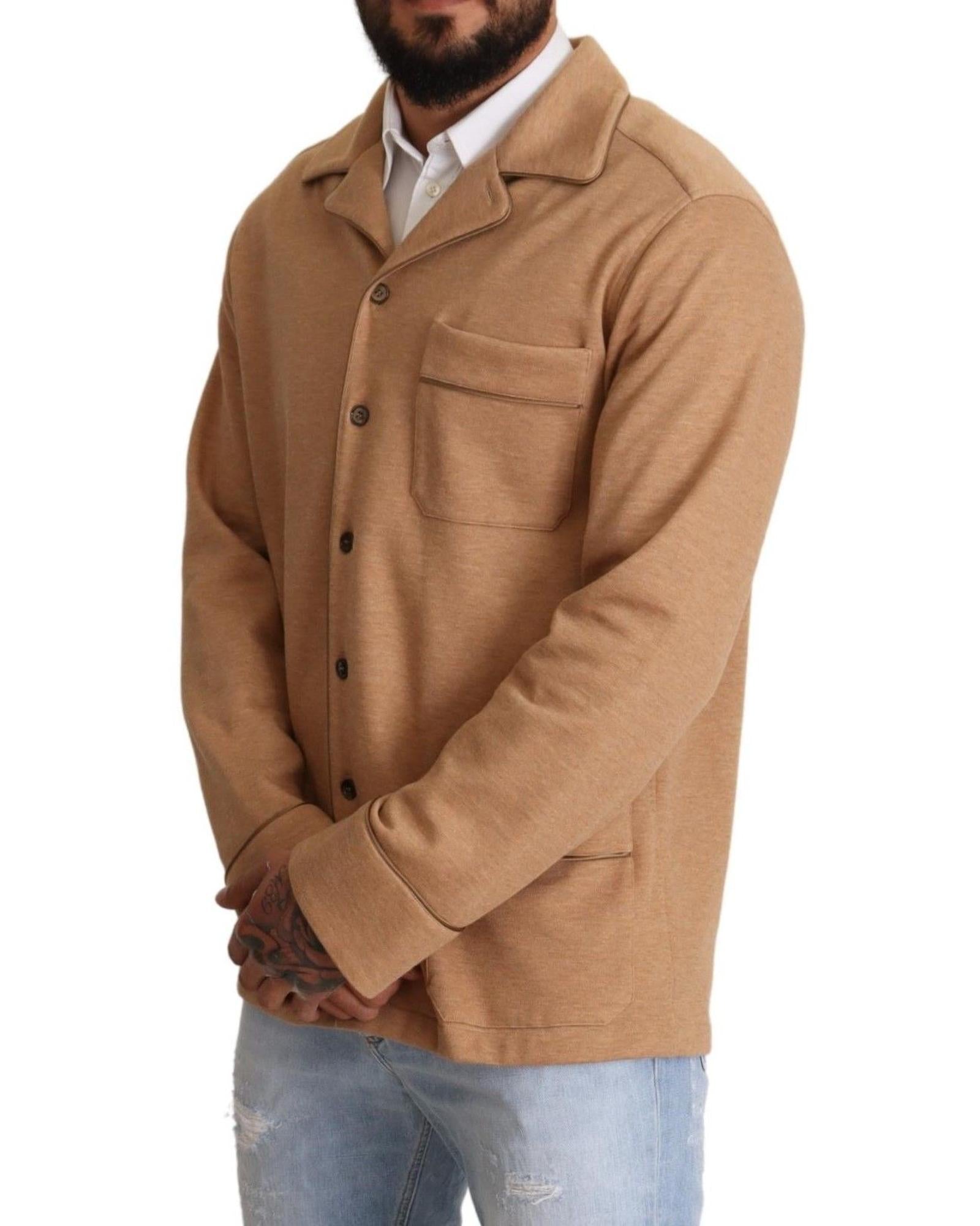 Dolce & Gabbana  Men's Classic Shirt Jacket in Beige