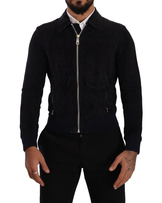 Dolce & Gabbana Stunning  Lambskin Leather Coat Jacket