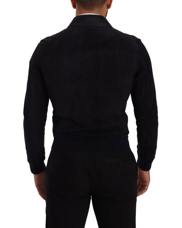 Dolce & Gabbana Stunning  Lambskin Leather Coat Jacket