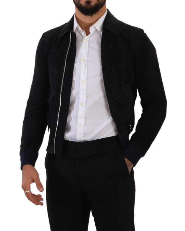 Dolce & Gabbana Stunning  Lambskin Leather Coat Jacket