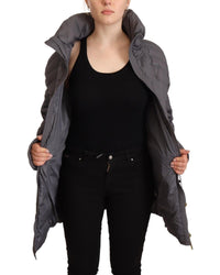 Roccobarocco Quilted Logo Patch Zip Jacket