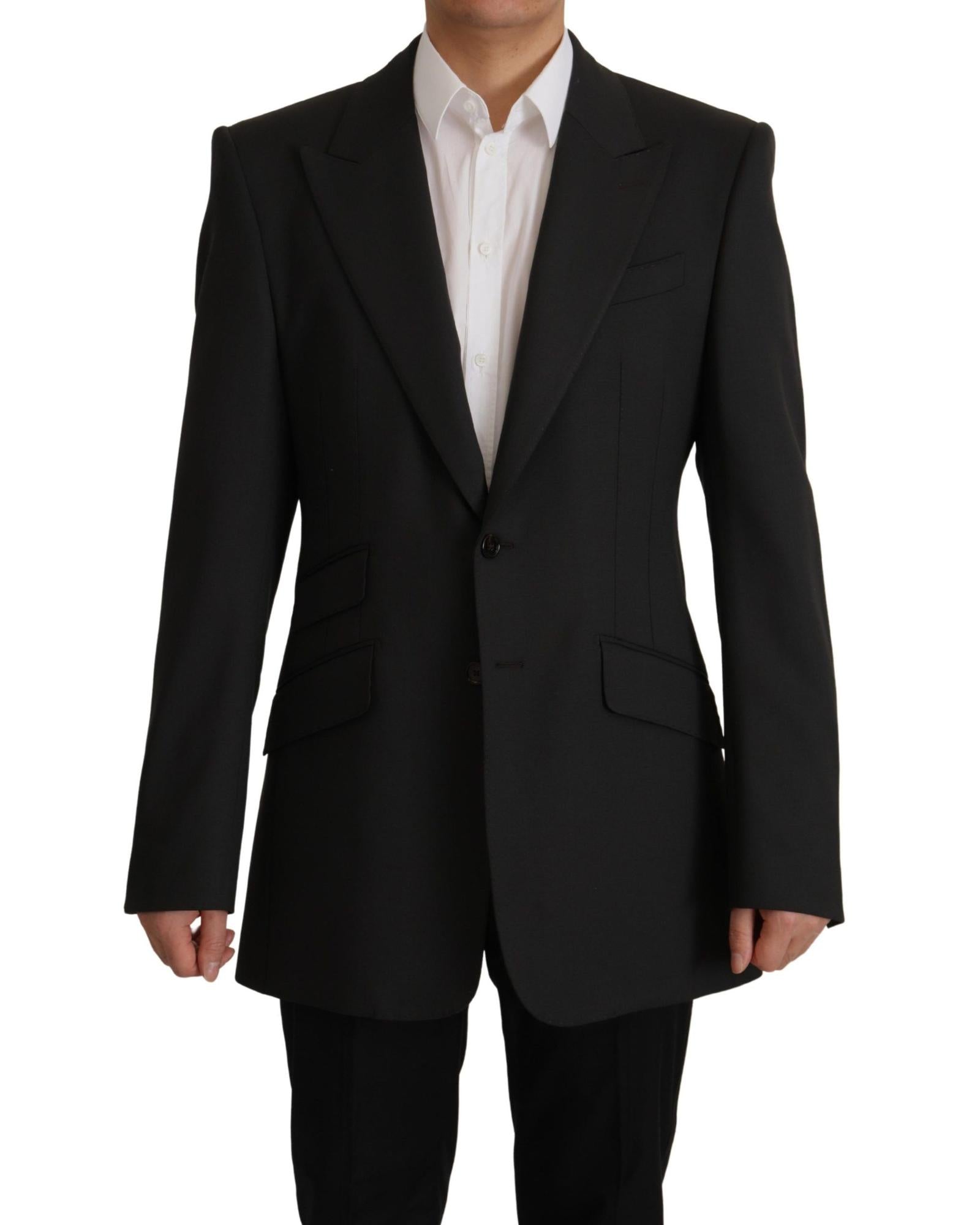 Dolce & Gabbana Classic Fit Black Blazer 48l Black