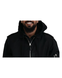Dolce & Gabbana Hooded Bomber Jacket for Men - Black