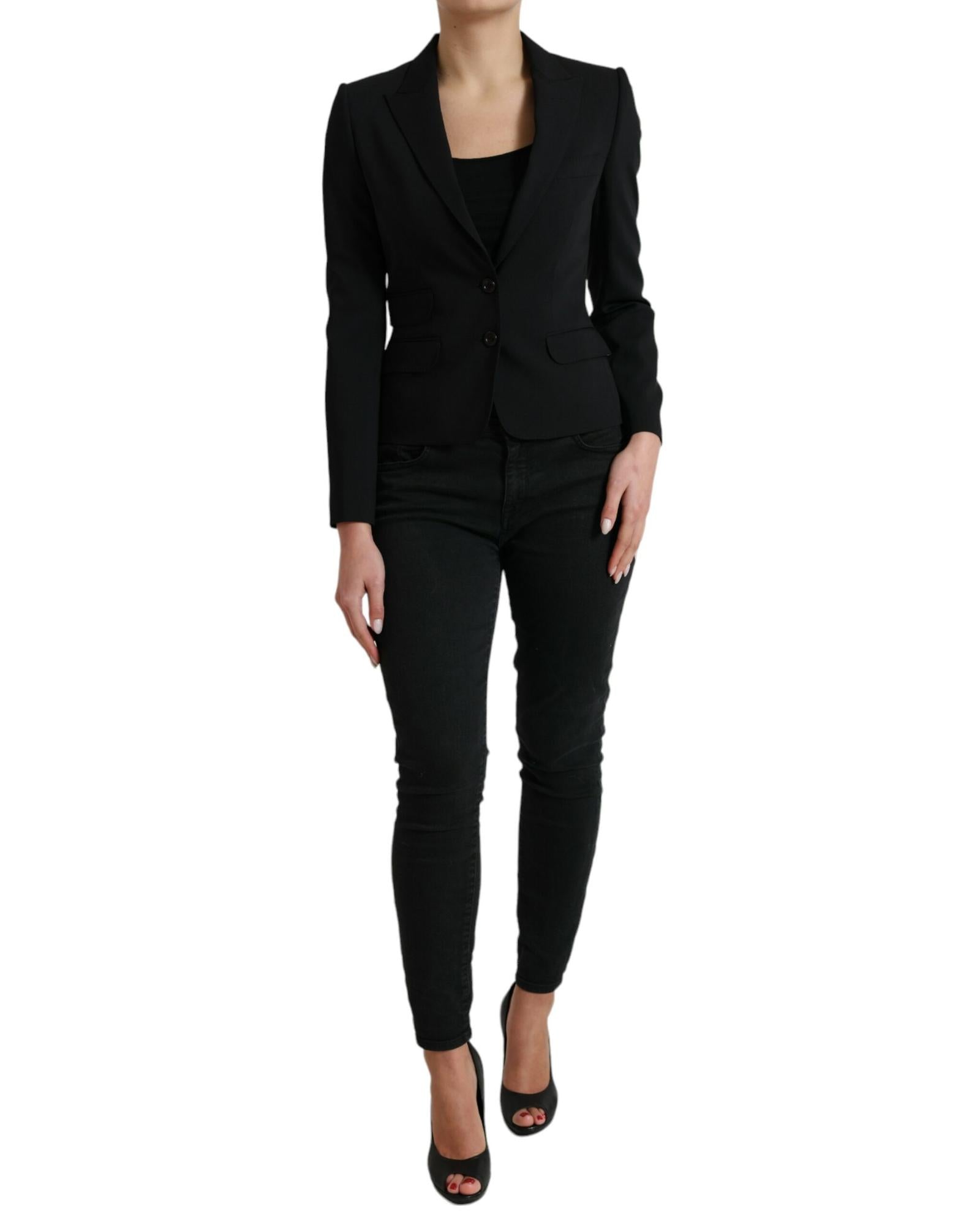 Dolce & Gabbana Classic Black Blazer for Women 6 Black