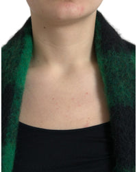 Dolce & Gabbana Green and Black Check Cardigan