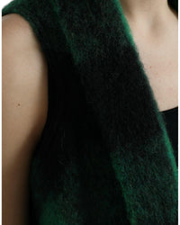 Dolce & Gabbana Green and Black Check Cardigan