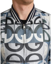 Dolce & Gabbana Men's DG Logo Bomber Jacket - Blue