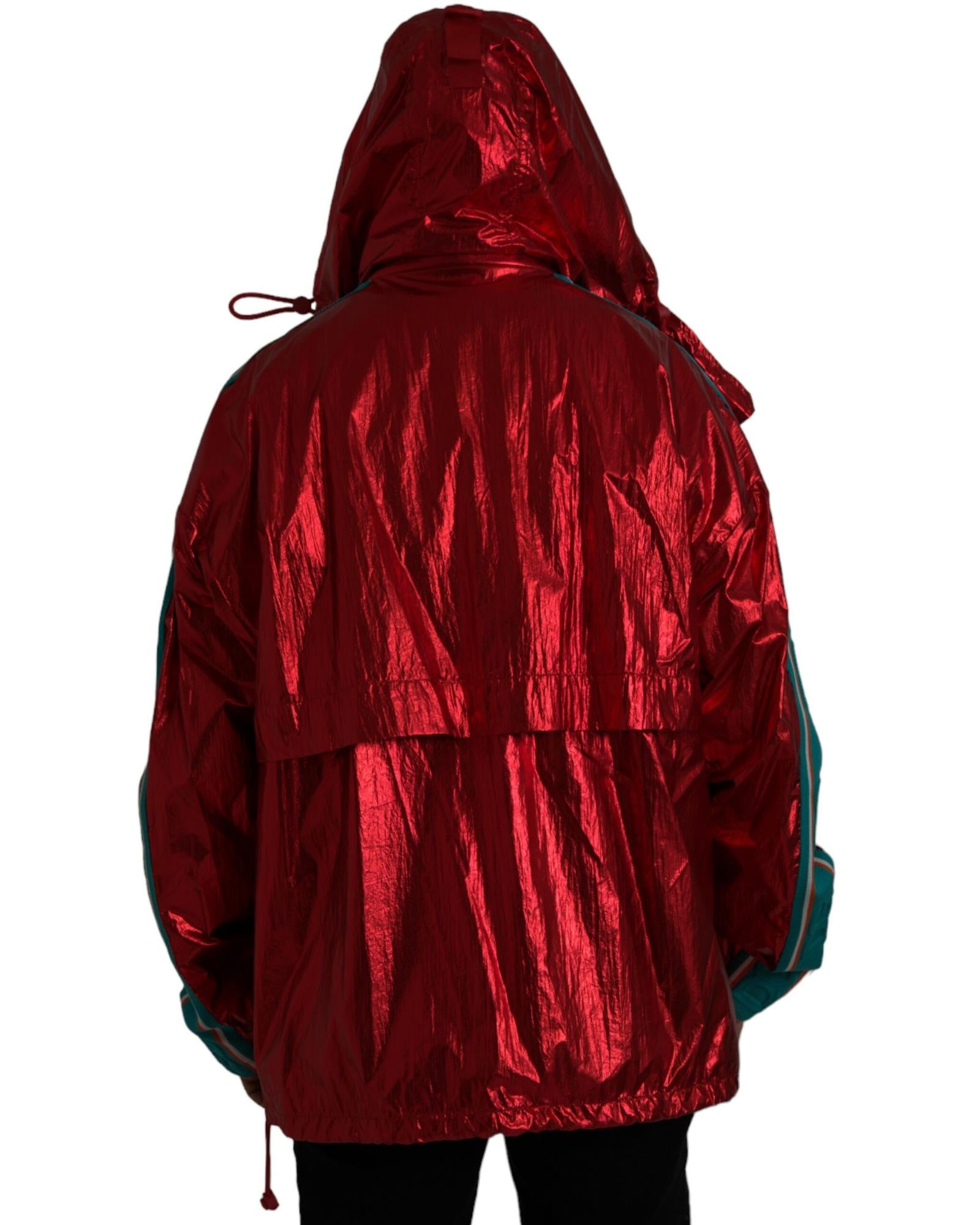 Dolce & Gabbana Men's Metallic Red Track Jacket