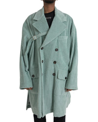 Dolce & Gabbana Men's Corduroy Jacket - Green Regular XL Light Blue