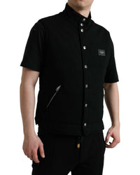 Dolce & Gabbana Men's Quilted Snap-Button Vest - Black