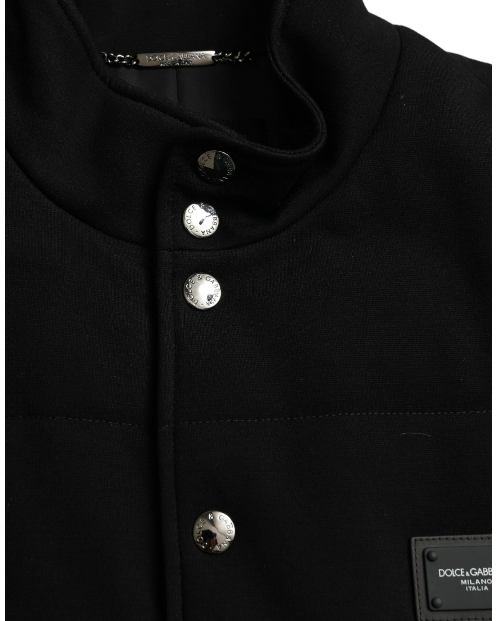 Dolce & Gabbana Men's Quilted Snap-Button Vest - Black
