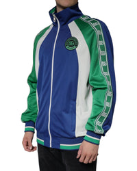 Dolce & Gabbana Full Zip Polyester Bomber Jacket with Logo Detailing