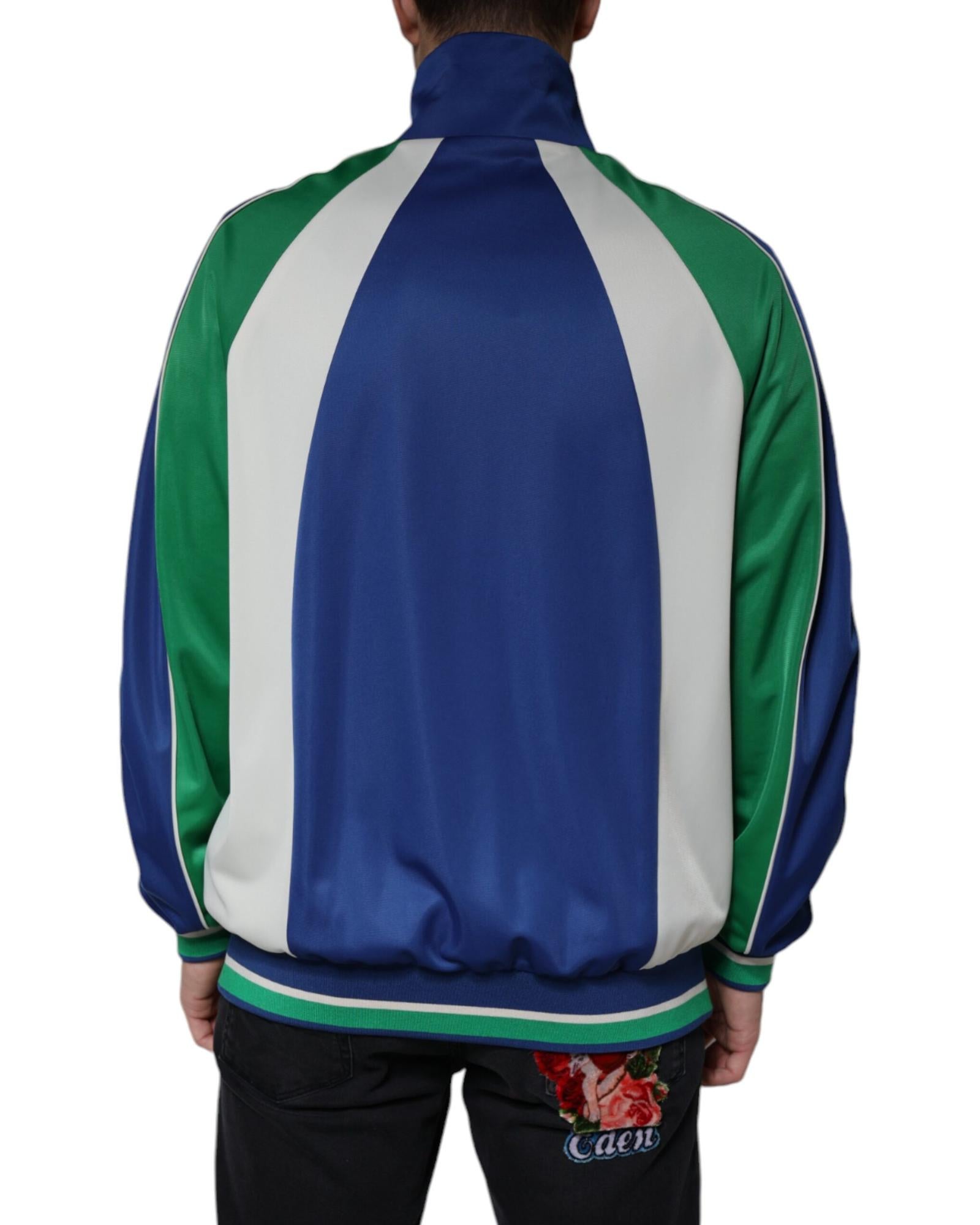 Dolce & Gabbana Full Zip Polyester Bomber Jacket with Logo Detailing