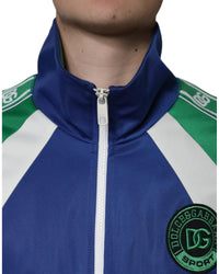Dolce & Gabbana Full Zip Polyester Bomber Jacket with Logo Detailing