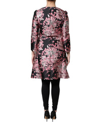 Dolce & Gabbana Floral Brocade Midi Coat Women Pink