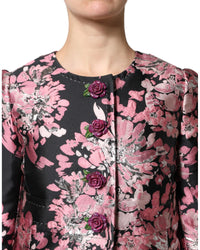 Dolce & Gabbana Floral Brocade Midi Coat Women Pink