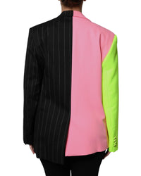 Dolce & Gabbana ColorBlock Blazer Jacket Women Multicolor Coats